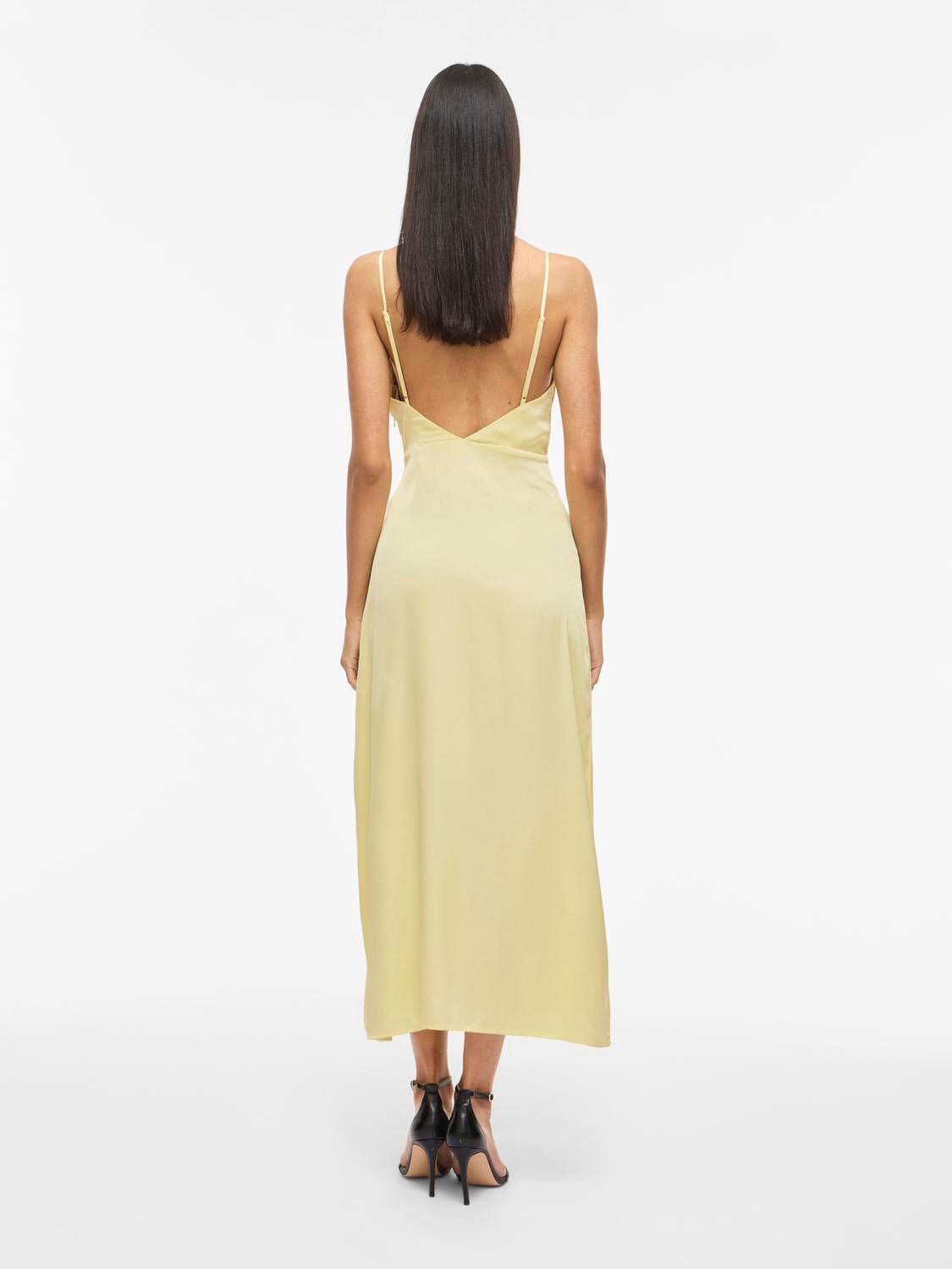 VIRAVENNA Long Dress - Pastel Yellow - VERO MODA & VILA Bergvik